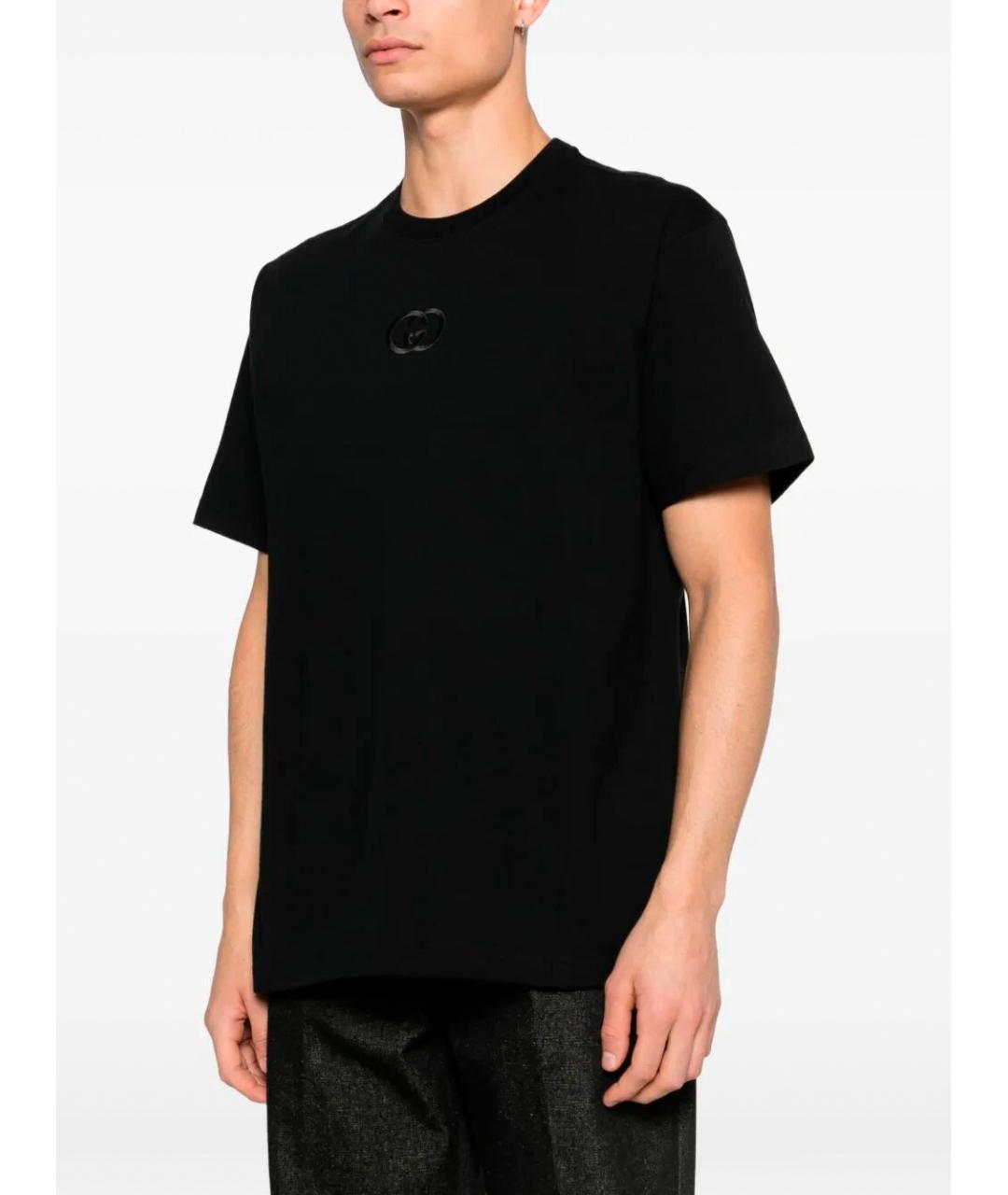 GUCCI Черная хлопковая футболка, фото 5