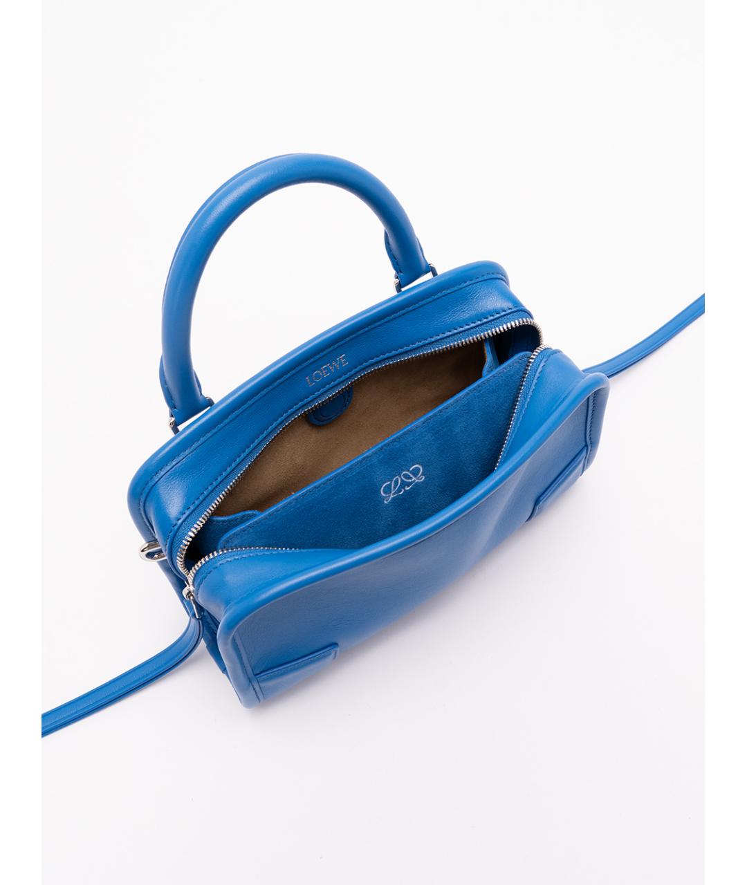 LOEWE Синяя кожаная сумка тоут, фото 6