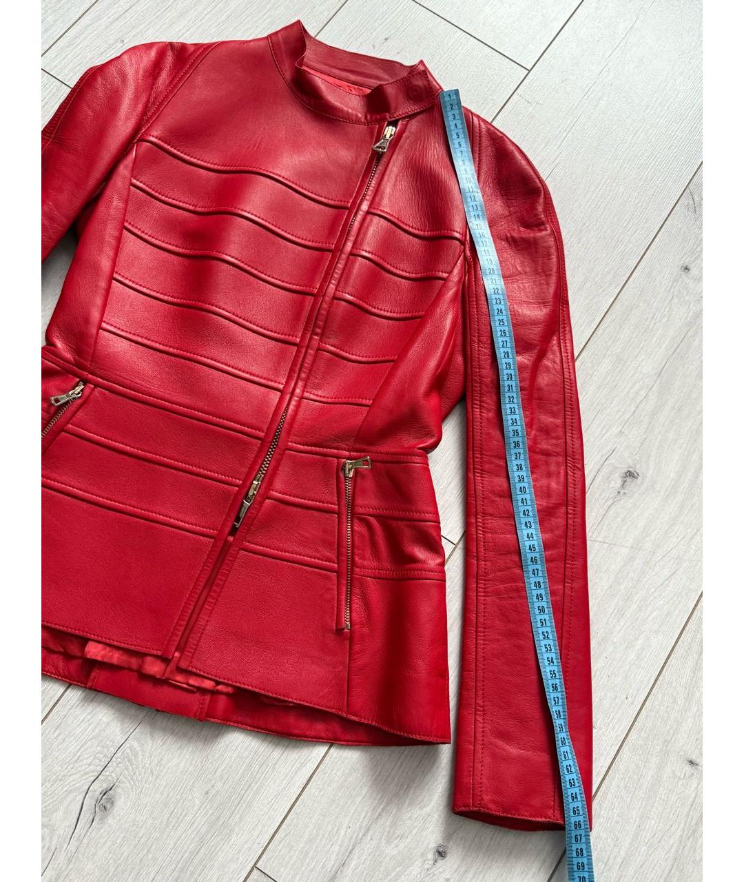 VALENTINO Красная кожаная куртка, фото 7