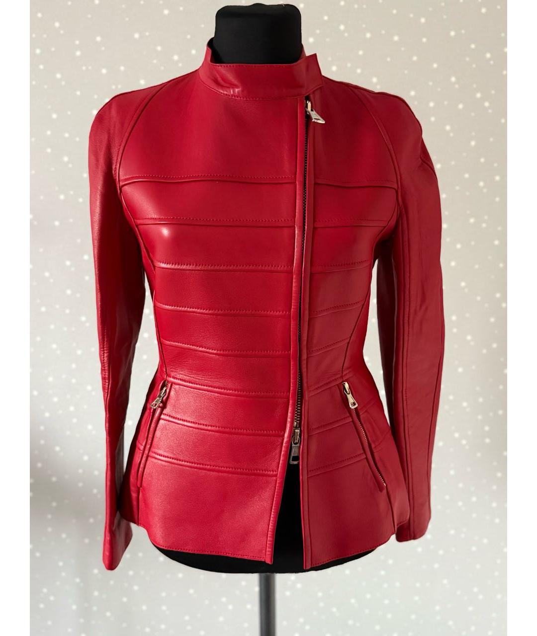 VALENTINO Красная кожаная куртка, фото 8