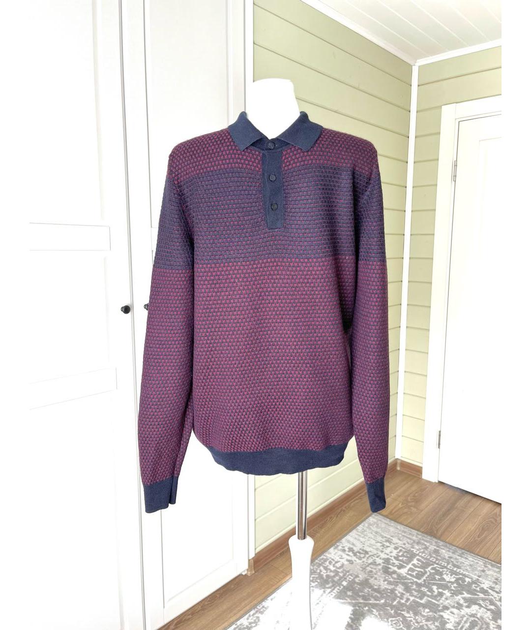 TRUSSARDI JEANS Бордовый шерстяной джемпер / свитер, фото 2