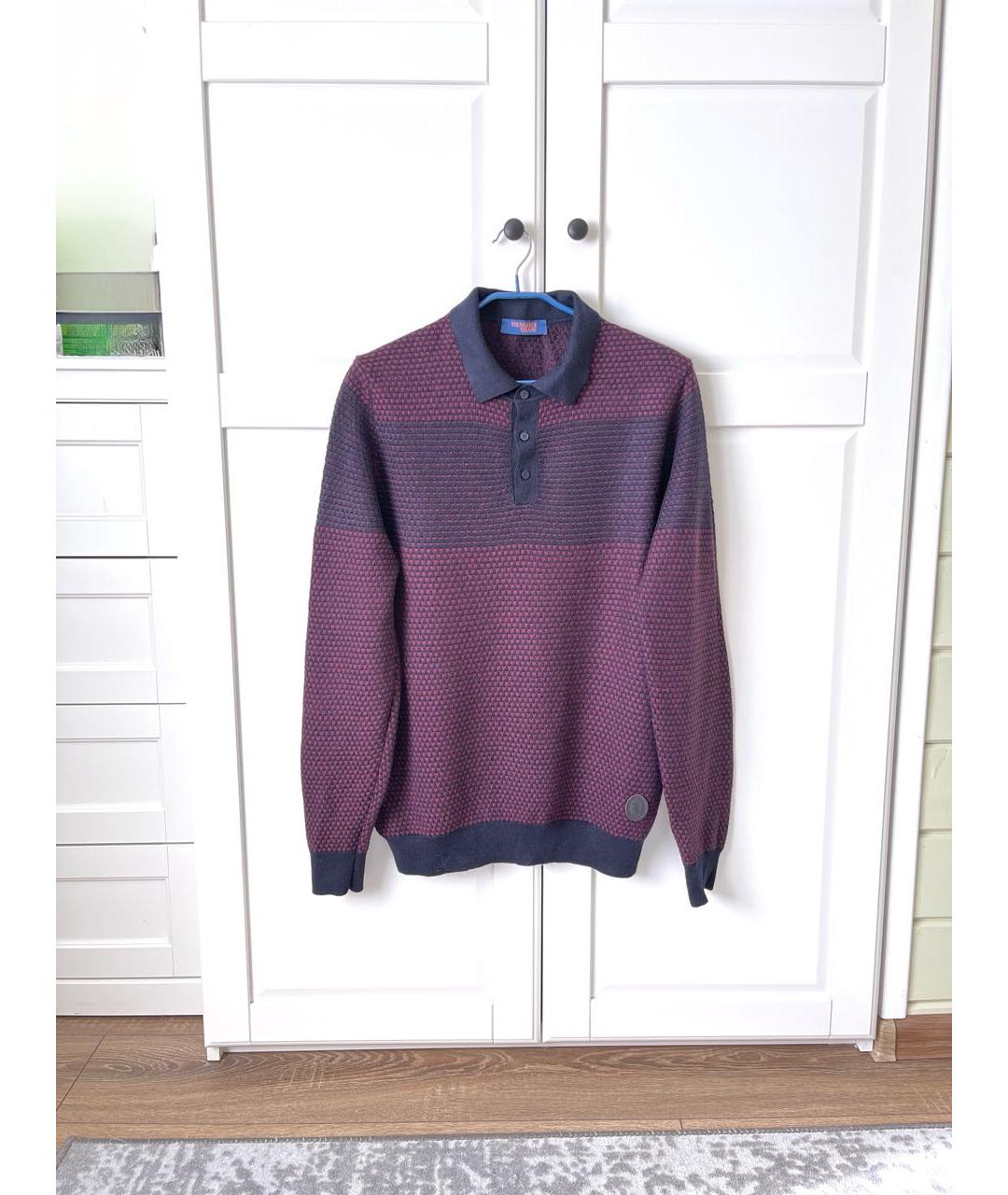 TRUSSARDI JEANS Бордовый шерстяной джемпер / свитер, фото 9