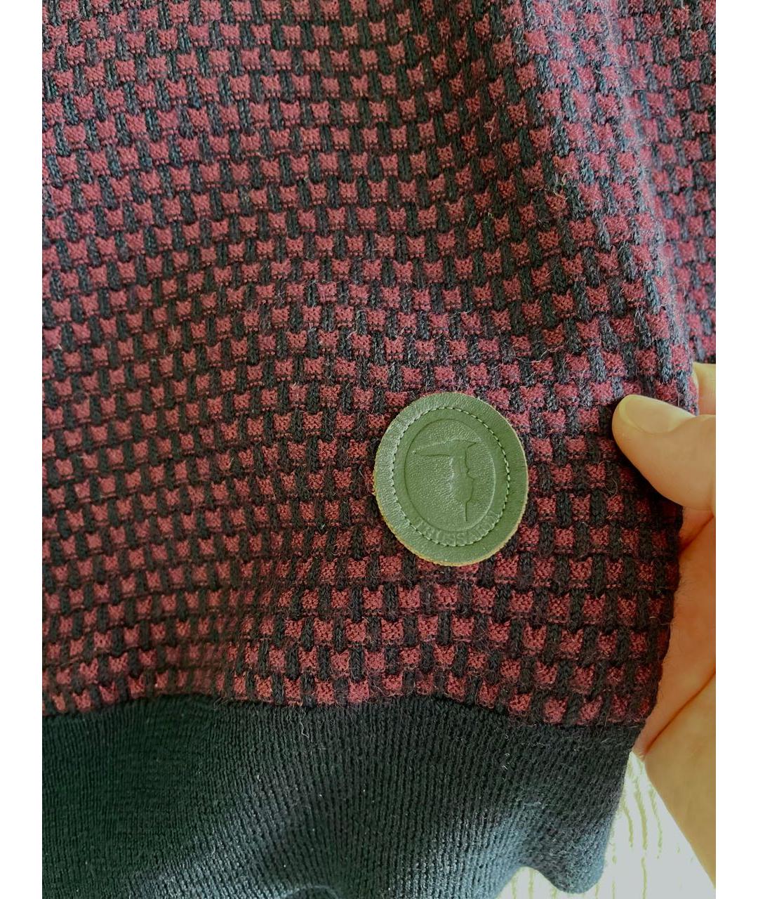 TRUSSARDI JEANS Бордовый шерстяной джемпер / свитер, фото 5