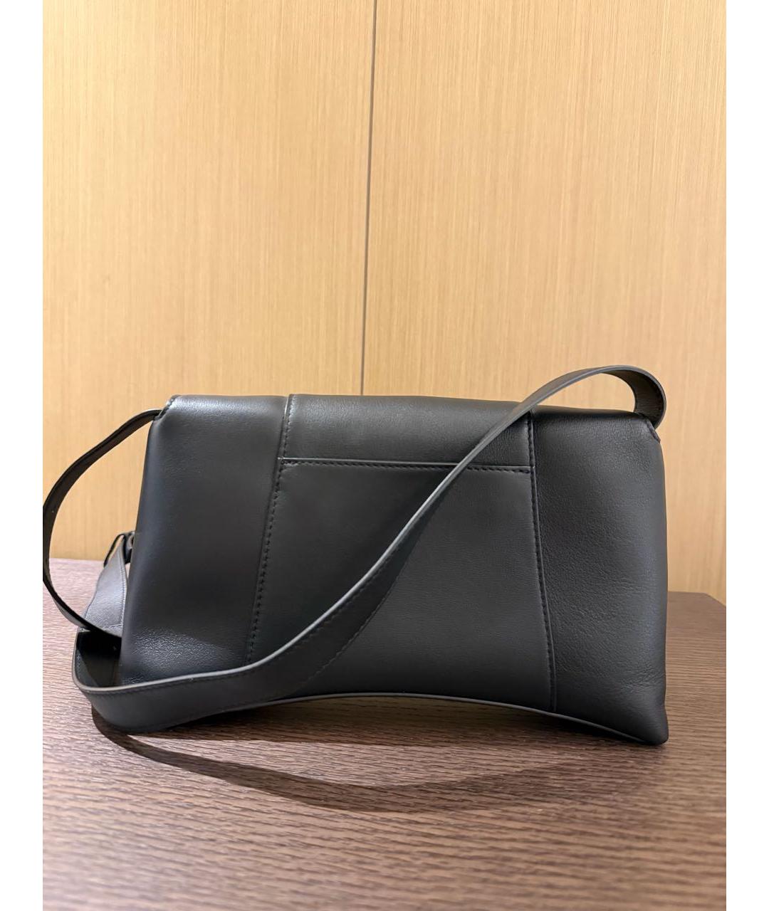 BALENCIAGA Черная кожаная сумка через плечо, фото 3