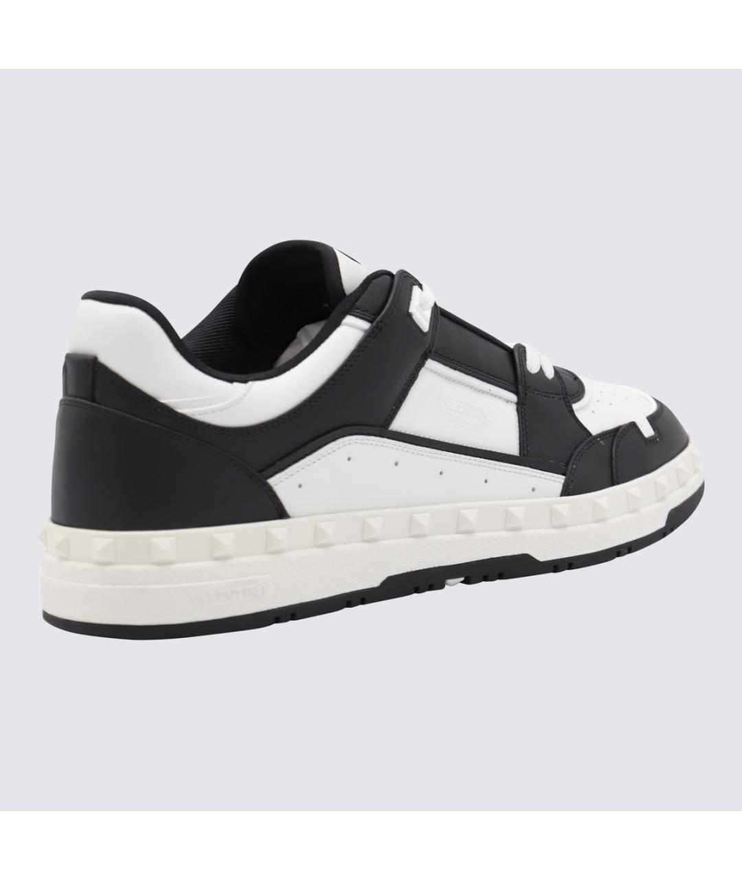 VALENTINO Черные кожаные низкие кроссовки / кеды, фото 6