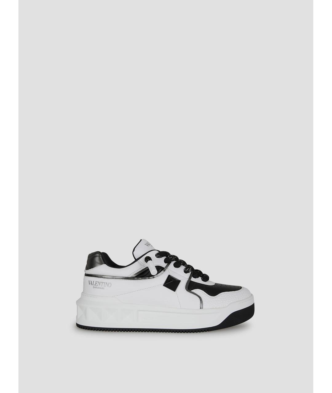 VALENTINO Белые кожаные низкие кроссовки / кеды, фото 4