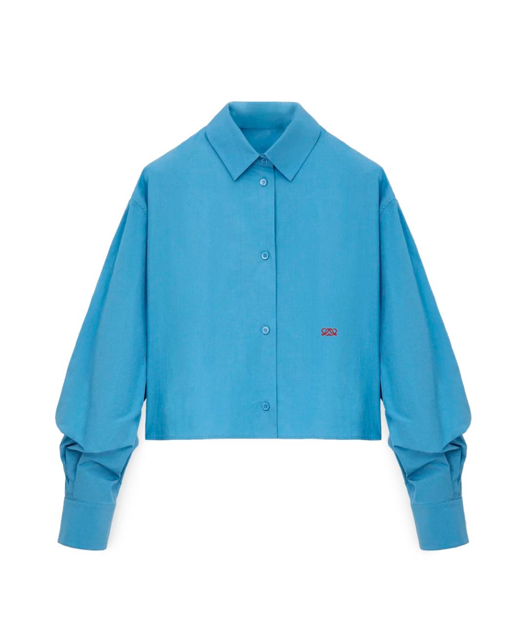 LOEWE Голубая хлопковая рубашка, фото 1