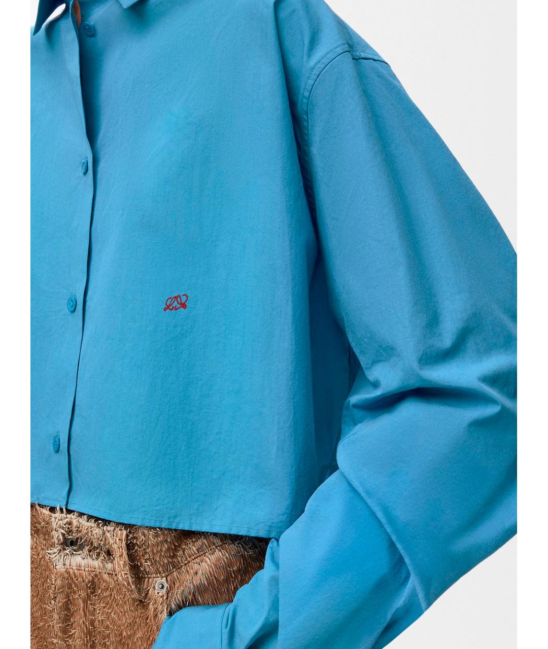 LOEWE Голубая хлопковая рубашка, фото 5