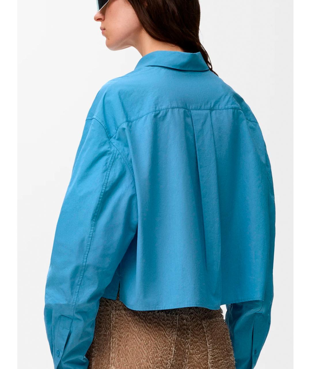 LOEWE Голубая хлопковая рубашка, фото 3