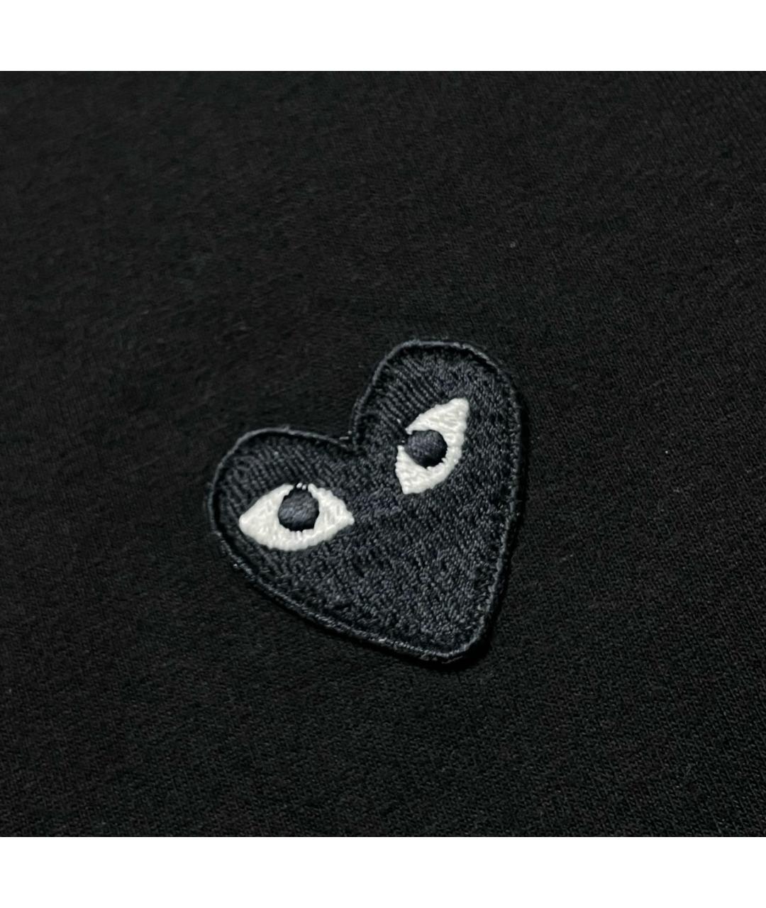 COMME DES GARÇONS PLAY Черная хлопковая футболка, фото 5