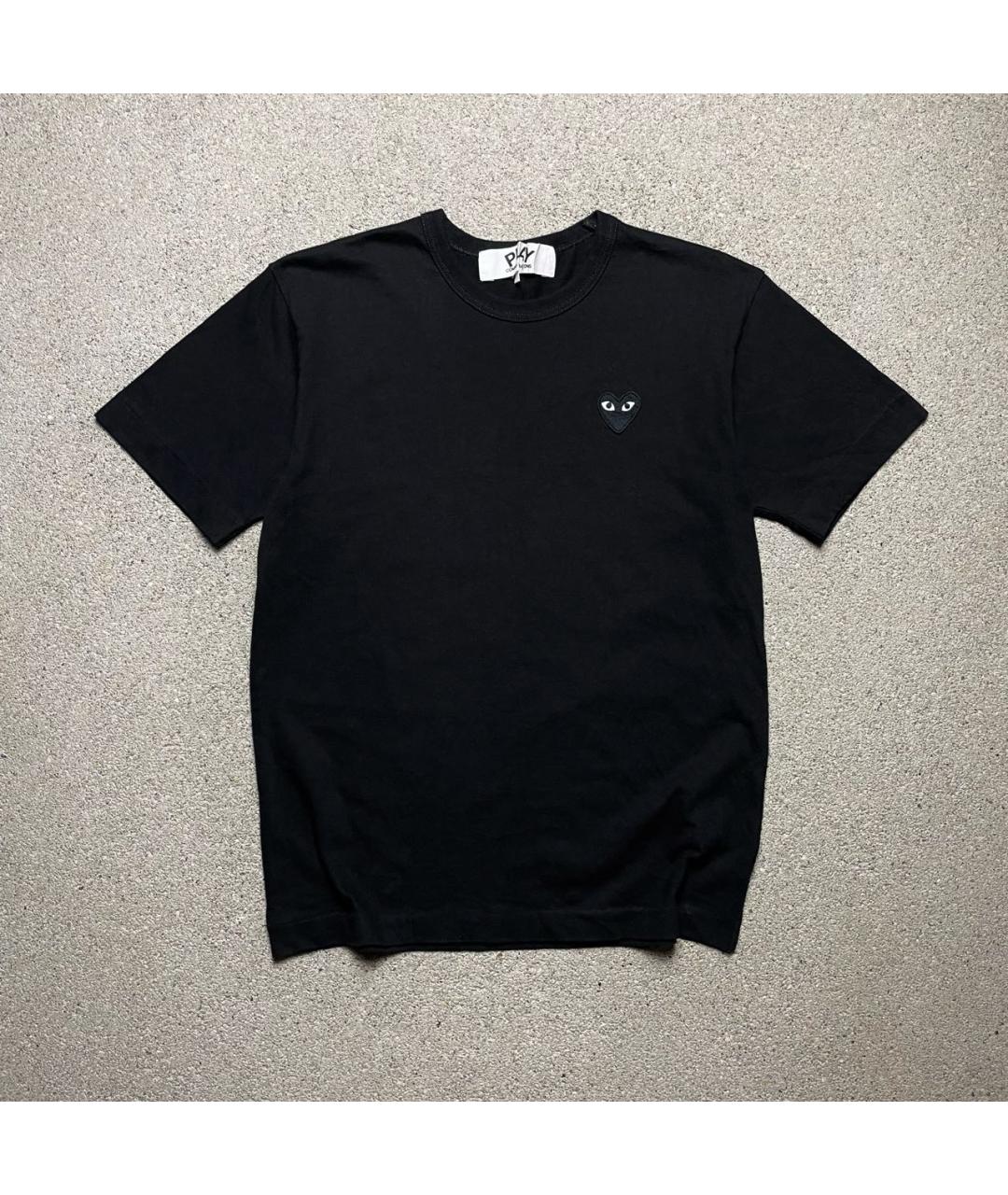 COMME DES GARÇONS PLAY Черная хлопковая футболка, фото 8