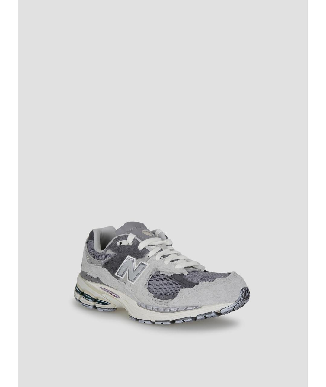 NEW BALANCE Серые замшевые низкие кроссовки / кеды, фото 2