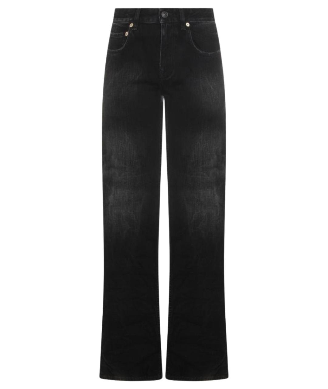 BALENCIAGA Черные хлопковые прямые джинсы, фото 1