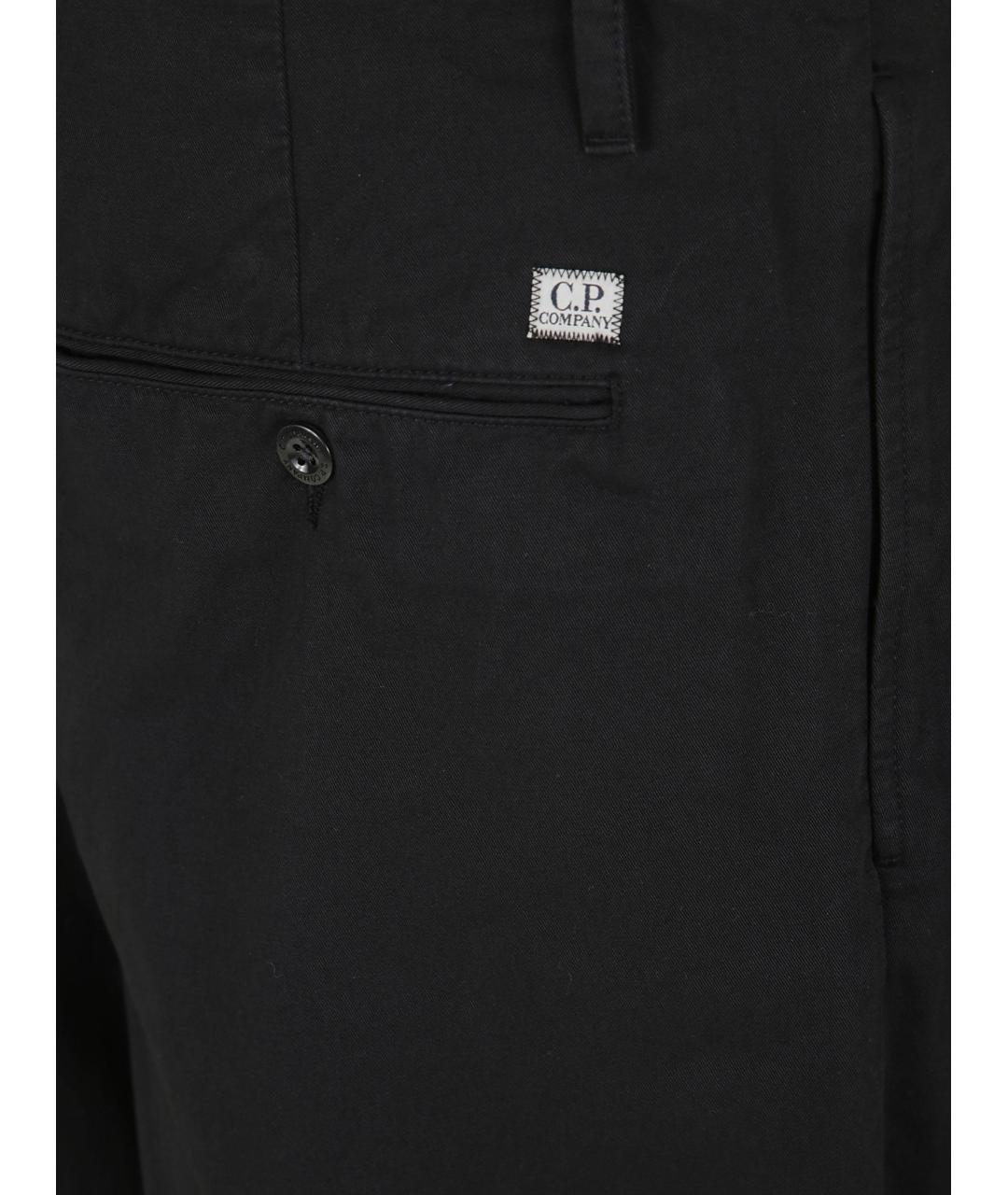 CP COMPANY Черные хлопковые повседневные брюки, фото 3