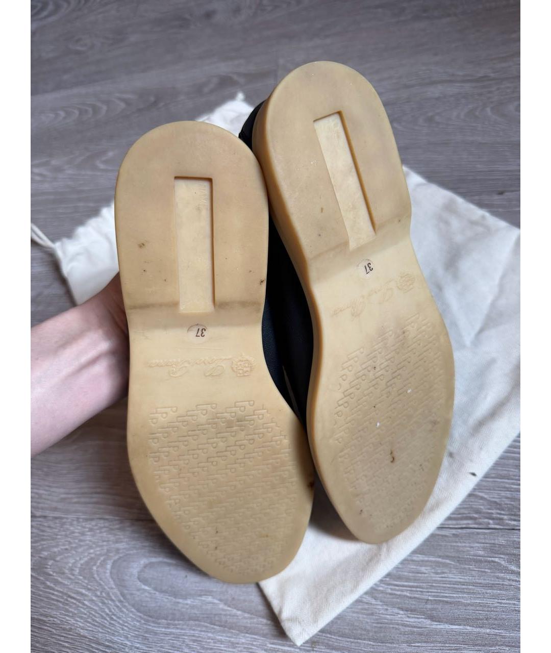 LORO PIANA Темно-синие кожаные лоферы, фото 8