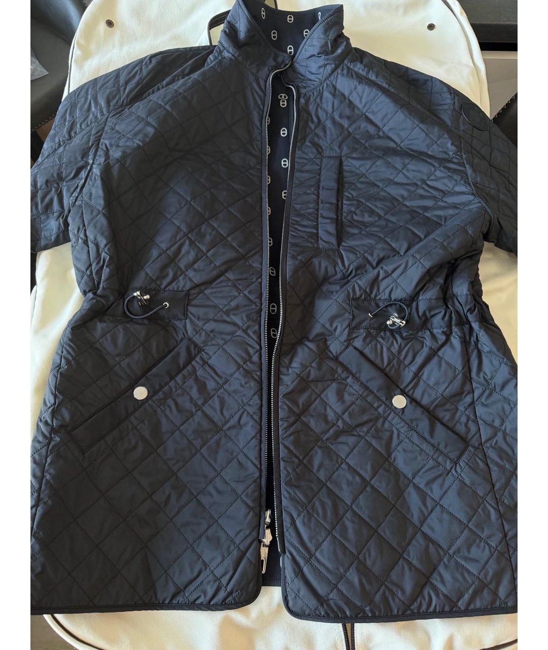 HERMES Темно-синее полиэстеровое пальто, фото 5