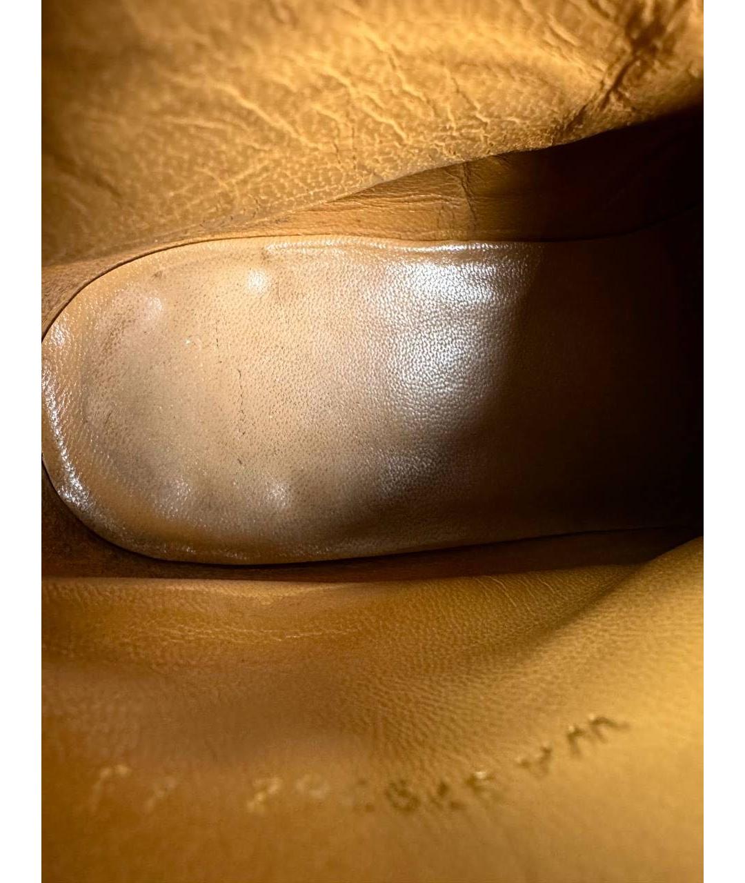 SAINT LAURENT Коричневые замшевые высокие ботинки, фото 6