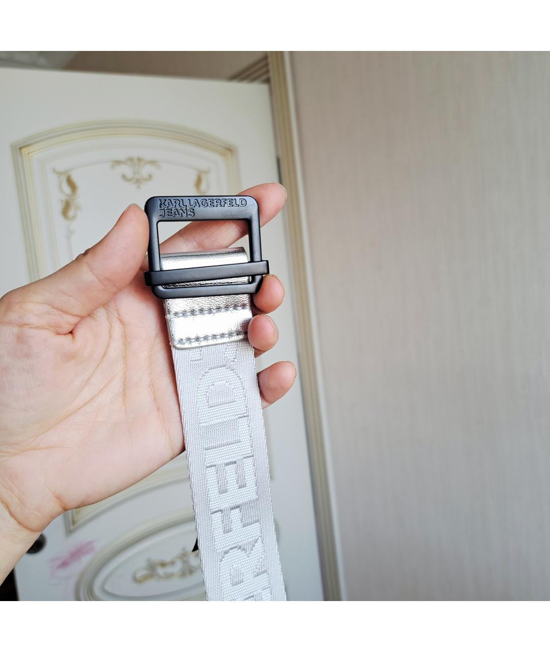 KARL LAGERFELD Серый ремень, фото 2