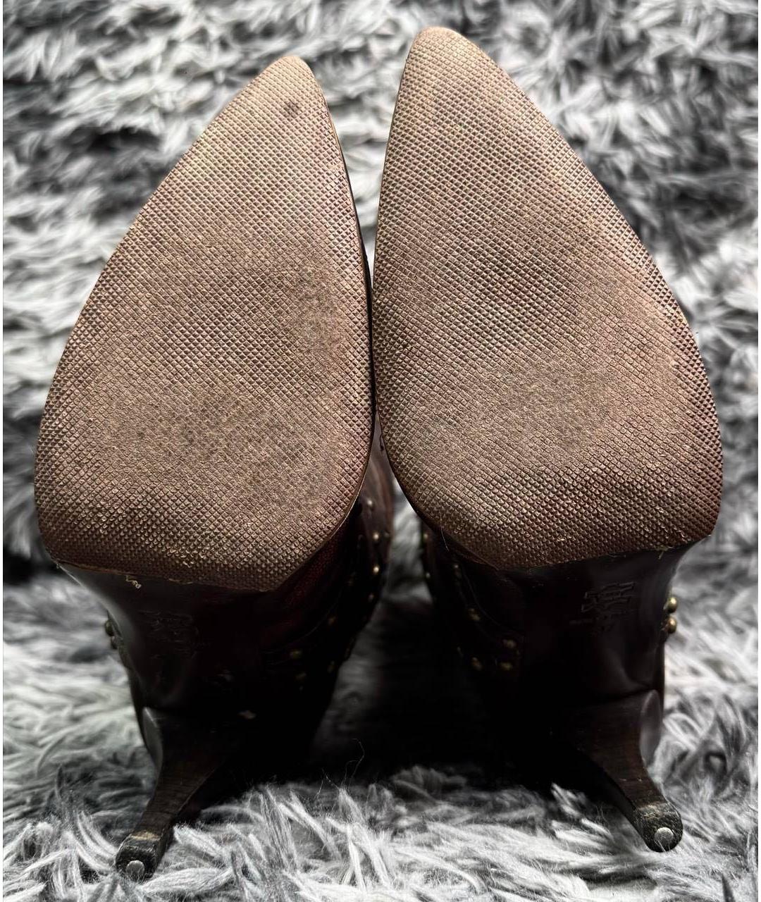 JUST CAVALLI Серебряные кожаные ботинки, фото 4