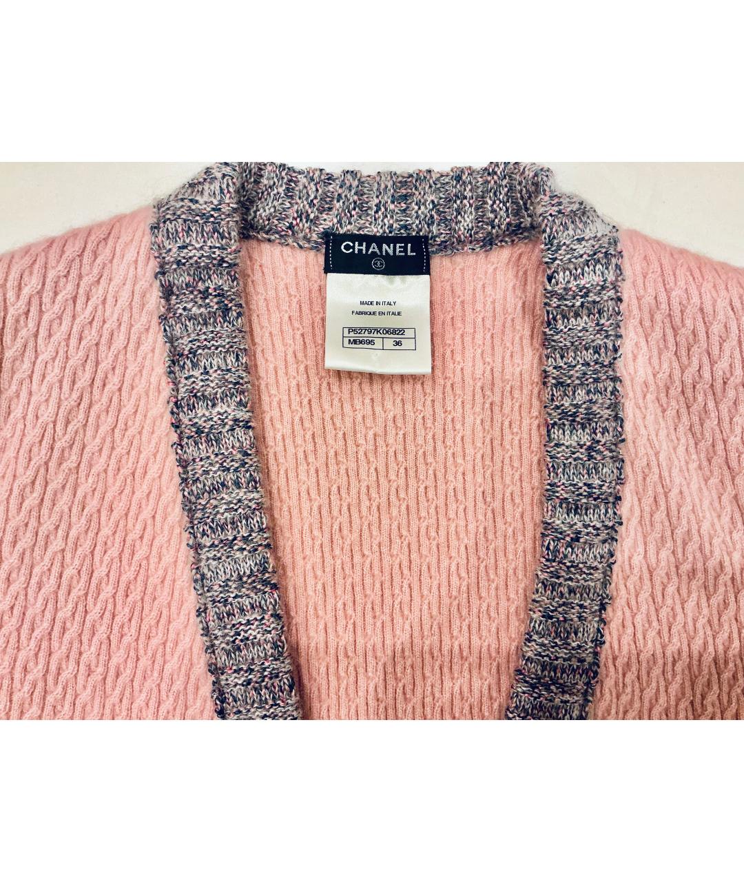 CHANEL Розовый шелковый кардиган, фото 3