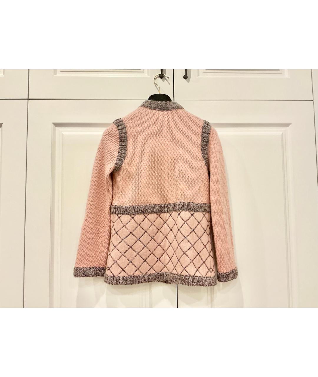 CHANEL Розовый шелковый кардиган, фото 2