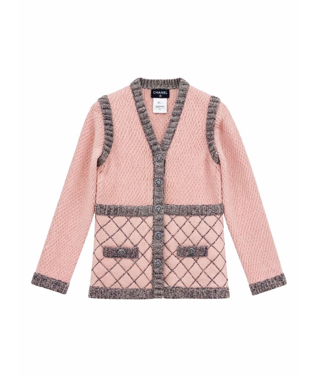 CHANEL Розовый шелковый кардиган, фото 1
