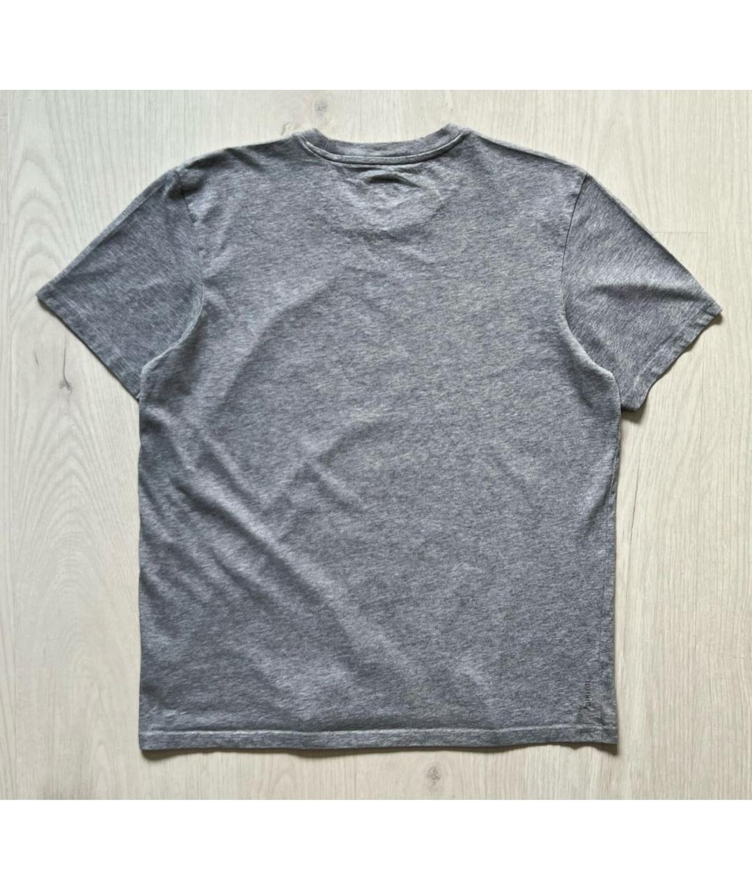 ADIDAS Серая хлопковая футболка, фото 2