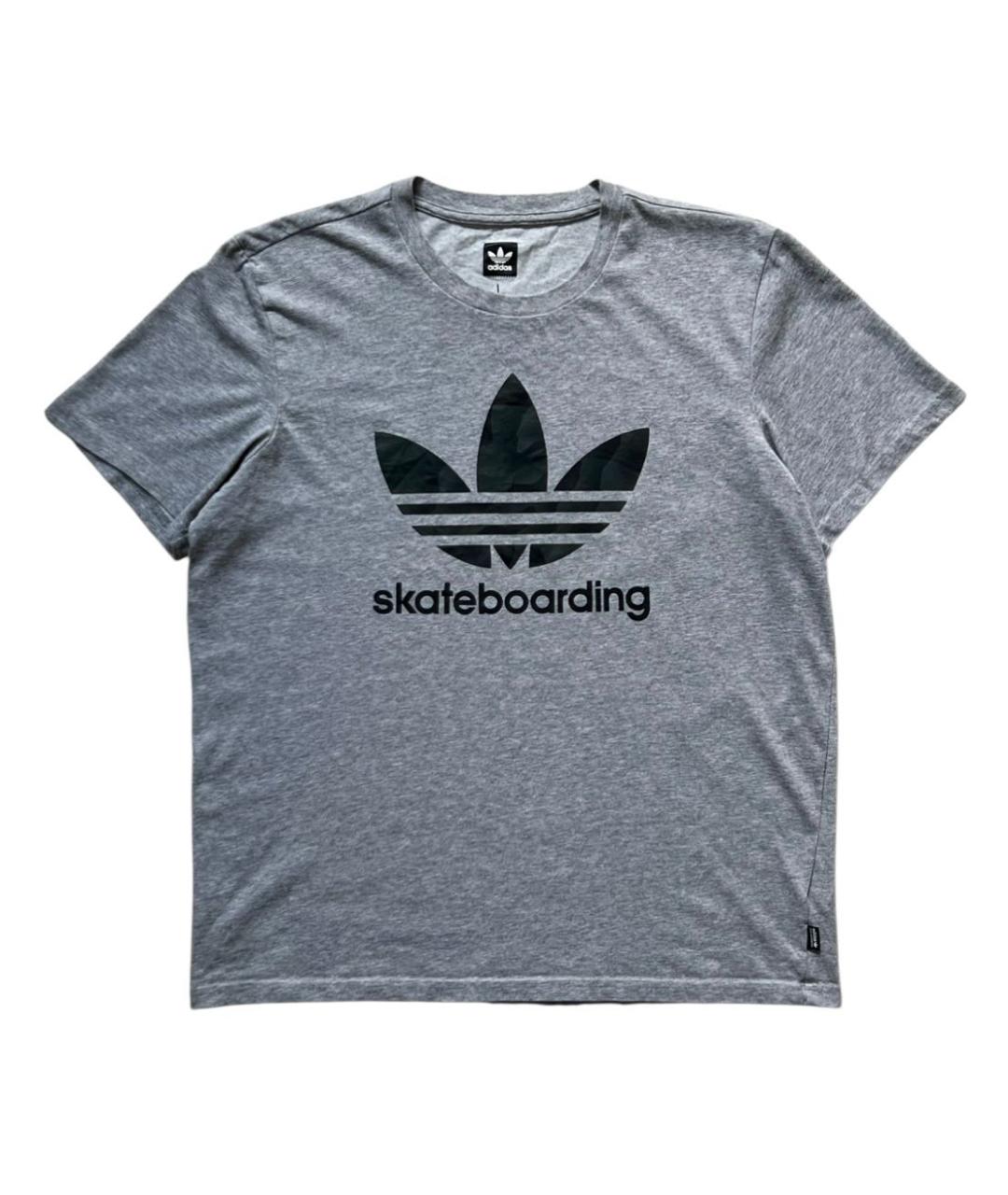 ADIDAS Серая хлопковая футболка, фото 7