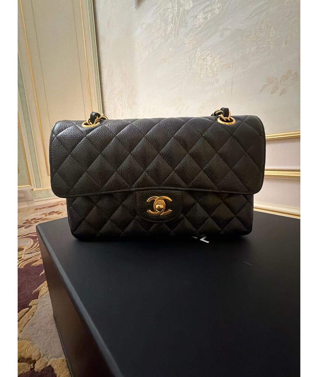 CHANEL Черная кожаная сумка через плечо, фото 5