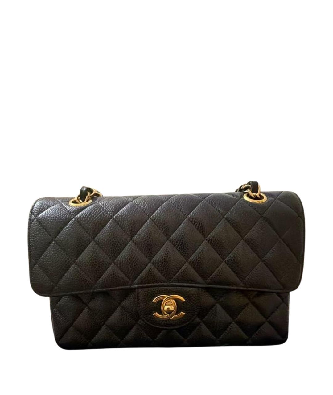 CHANEL Черная кожаная сумка через плечо, фото 1