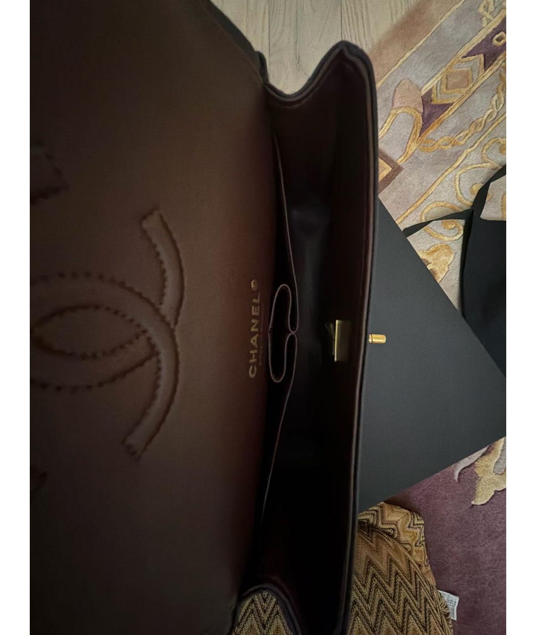 CHANEL Черная кожаная сумка через плечо, фото 4
