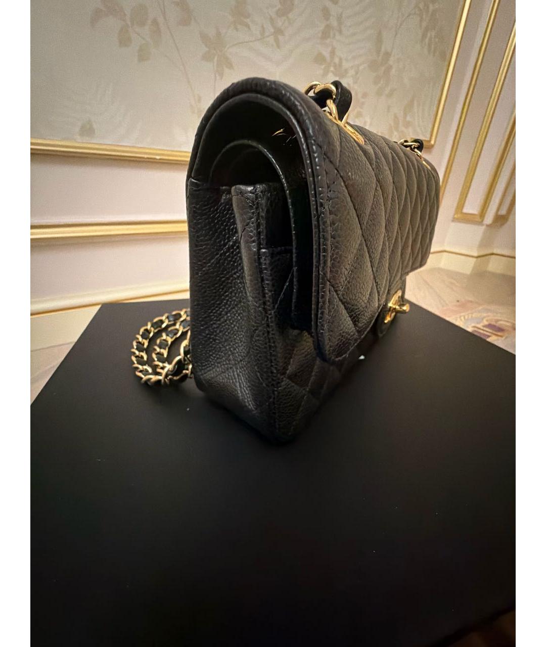 CHANEL Черная кожаная сумка через плечо, фото 2