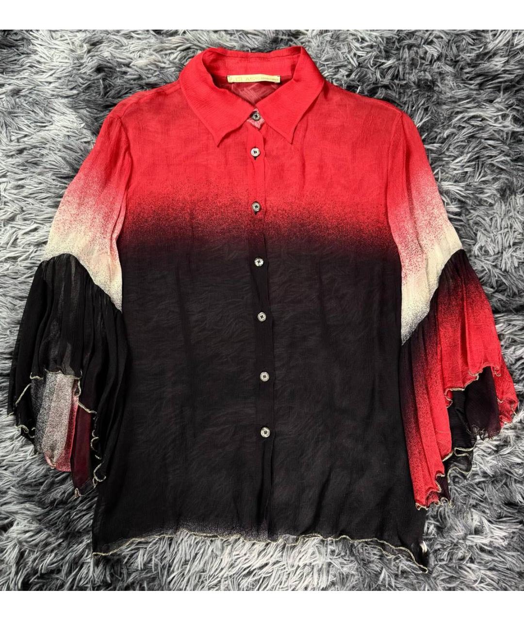 CAVALLI CLASS Красная хлопковая кэжуал рубашка, фото 7