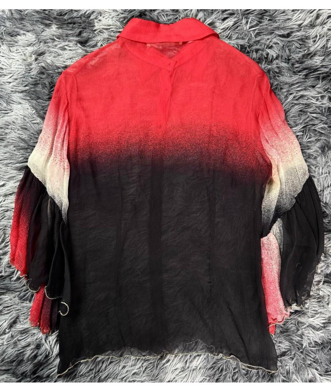 CAVALLI CLASS Красная хлопковая кэжуал рубашка, фото 2