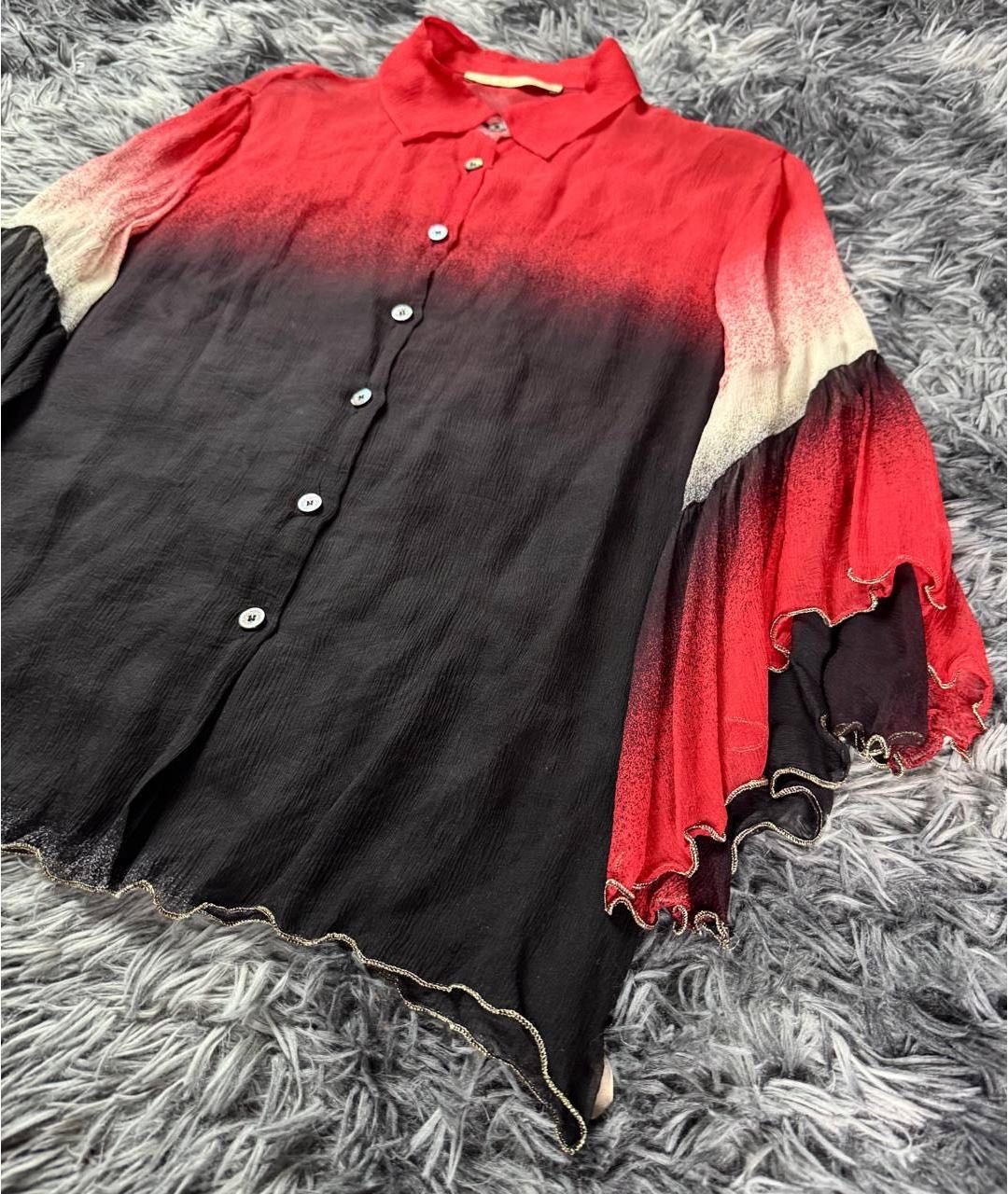 CAVALLI CLASS Красная хлопковая кэжуал рубашка, фото 4