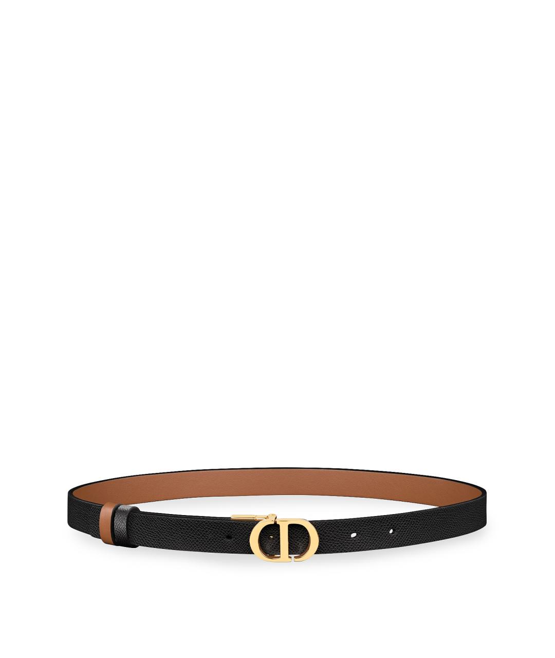 CHRISTIAN DIOR Черный кожаный ремень, фото 2