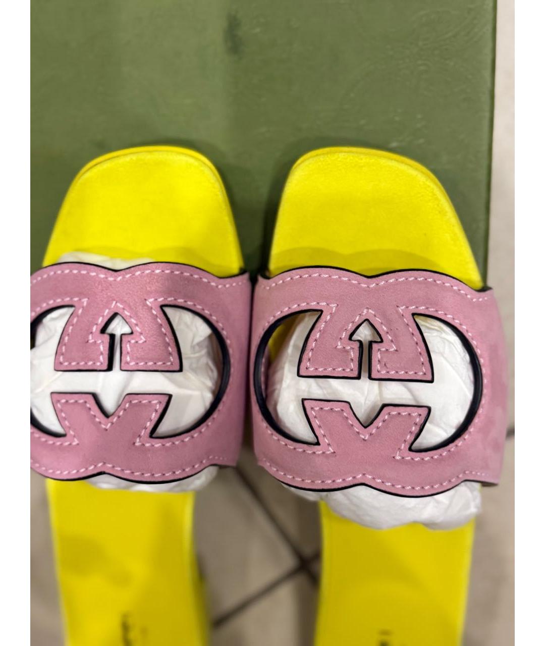 GUCCI Кожаные шлепанцы, фото 3