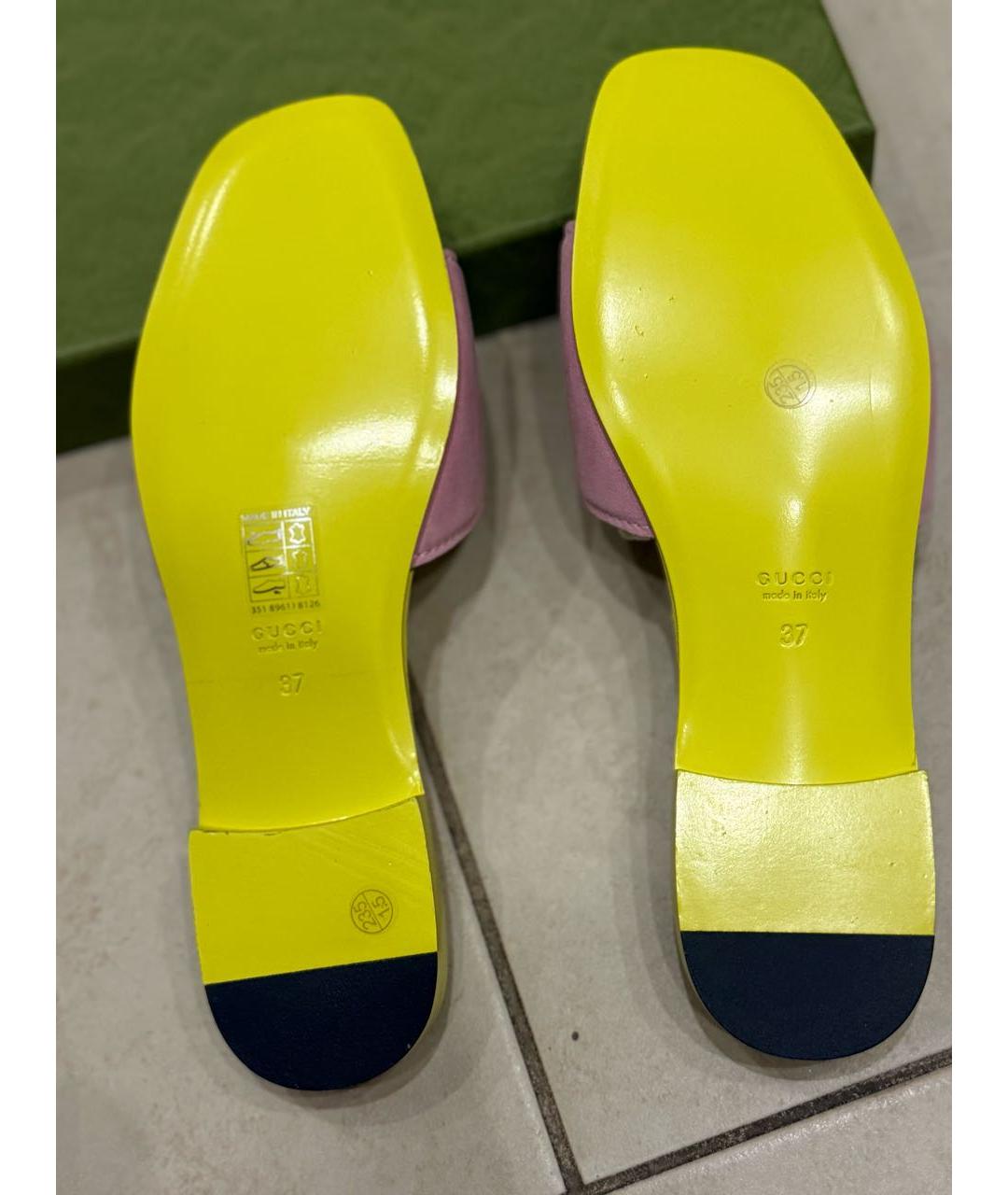 GUCCI Кожаные шлепанцы, фото 8