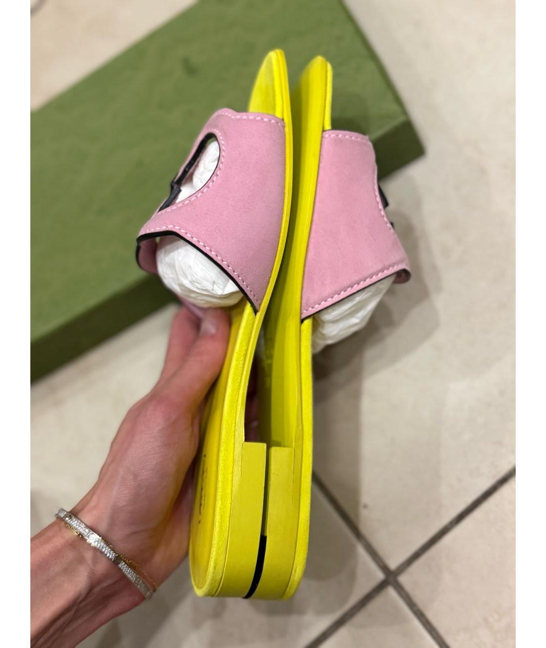 GUCCI Кожаные шлепанцы, фото 4