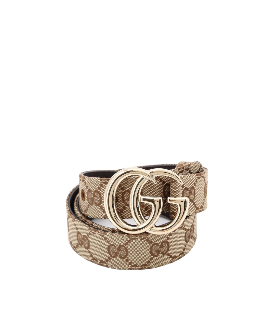 GUCCI Бежевый кожаный ремень, фото 3