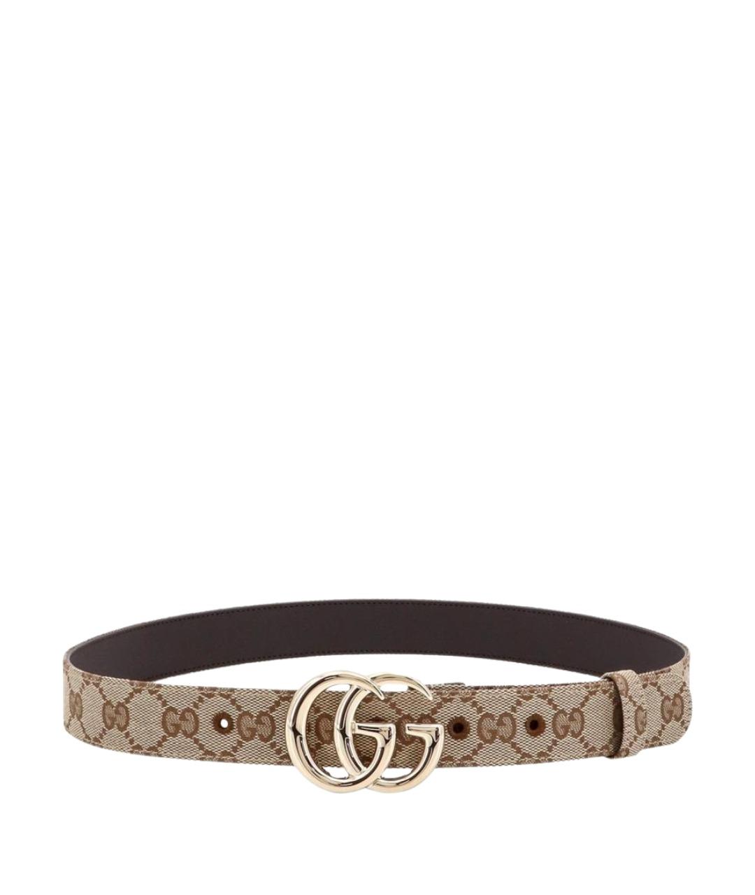 GUCCI Бежевый кожаный ремень, фото 1