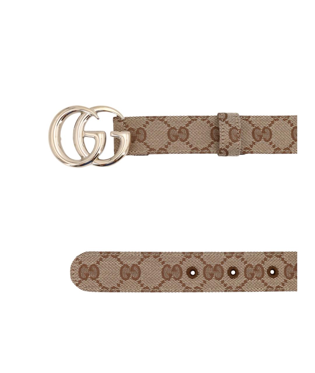 GUCCI Бежевый кожаный ремень, фото 2