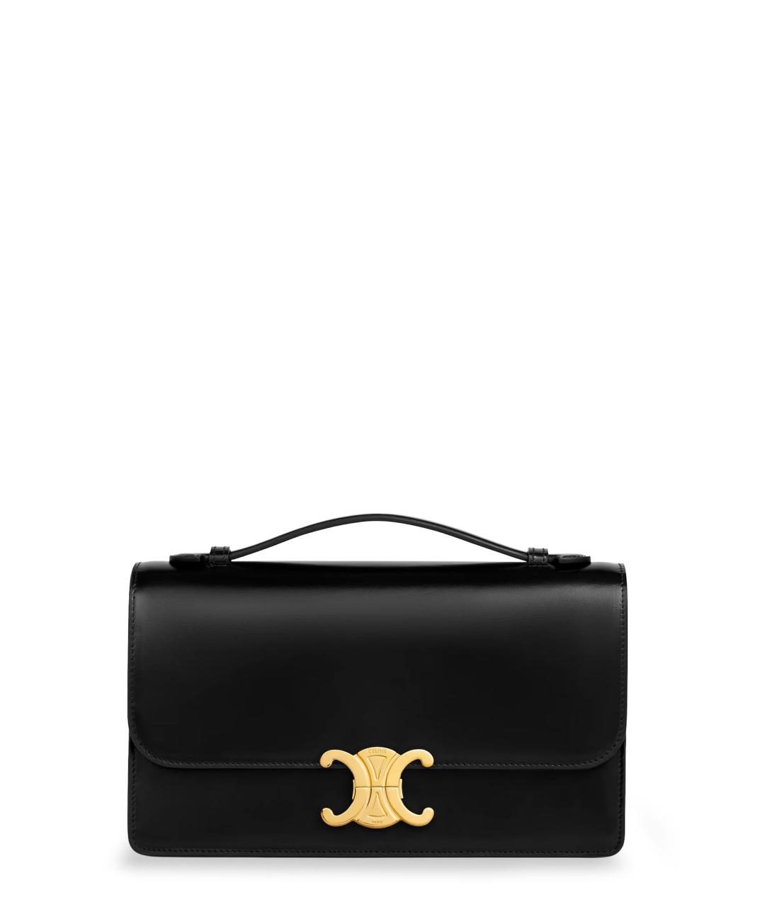 CELINE Черная кожаная сумка через плечо, фото 1