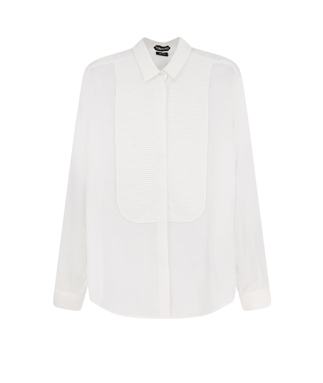 TOM FORD Белая шелковая рубашка, фото 1