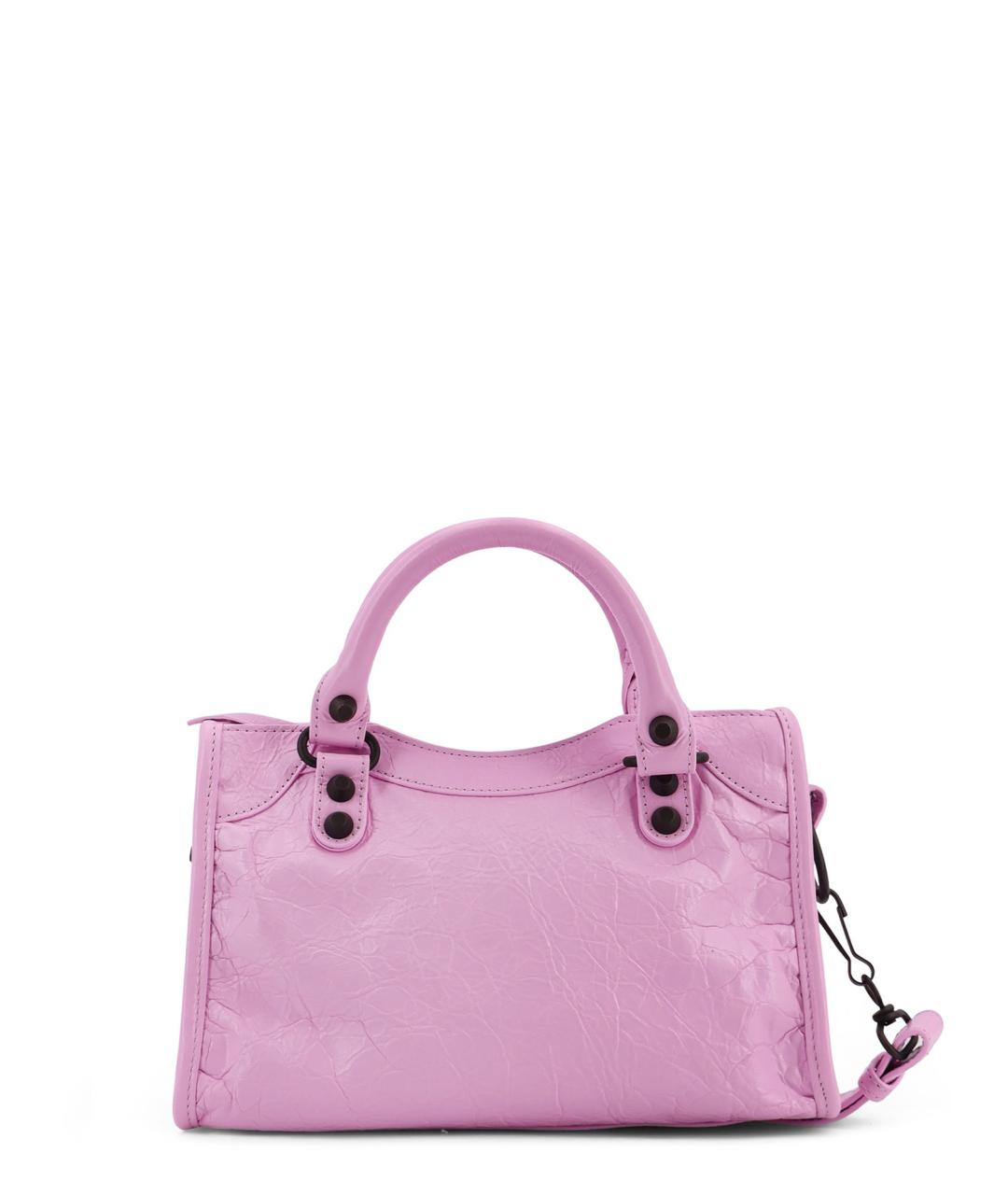 BALENCIAGA Розовая кожаная сумка тоут, фото 2