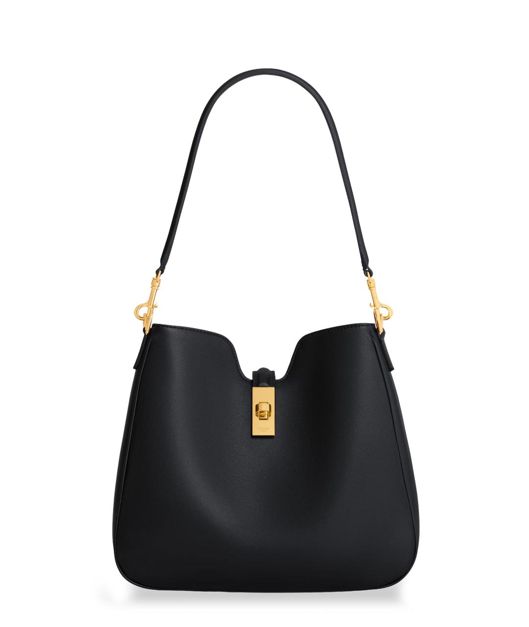 CELINE Черная кожаная сумка с короткими ручками, фото 3