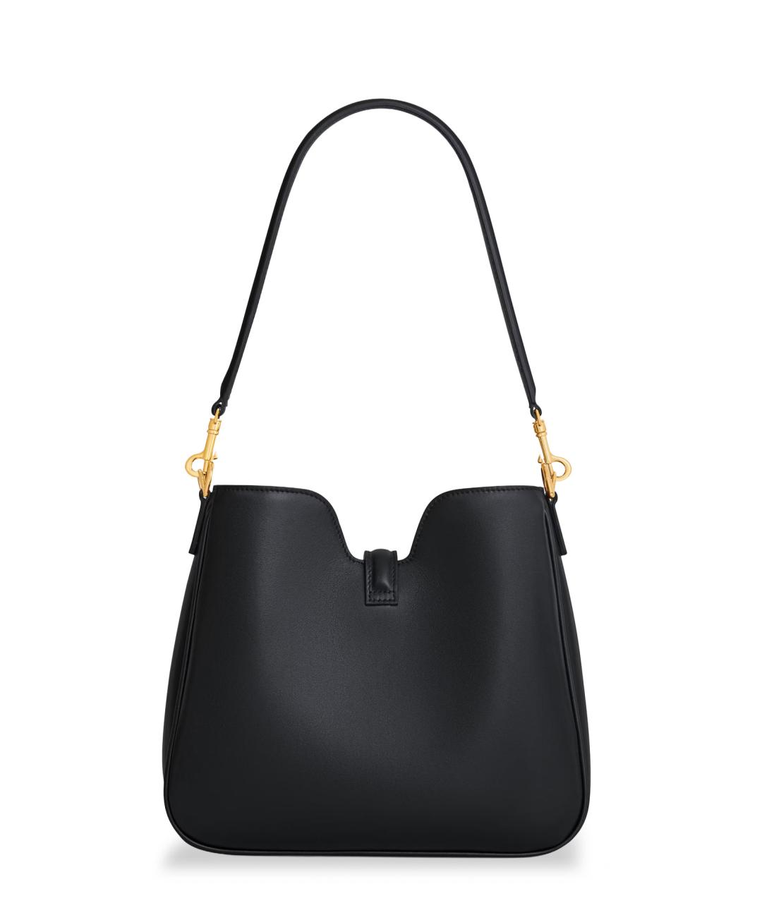 CELINE Черная кожаная сумка с короткими ручками, фото 2