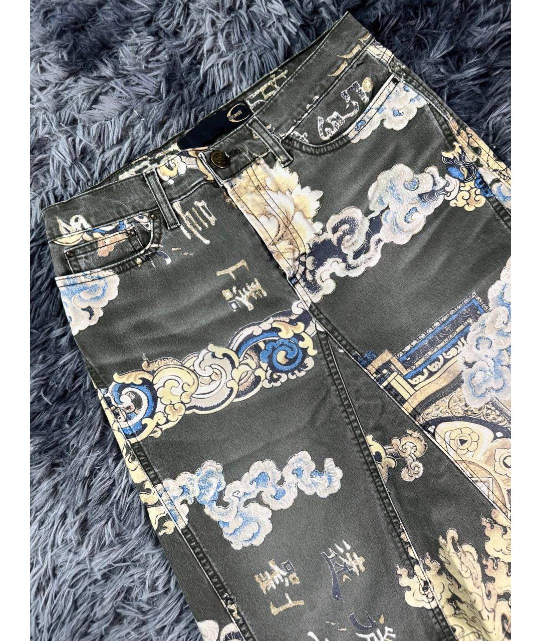 JUST CAVALLI Серая хлопковая юбка мини, фото 5