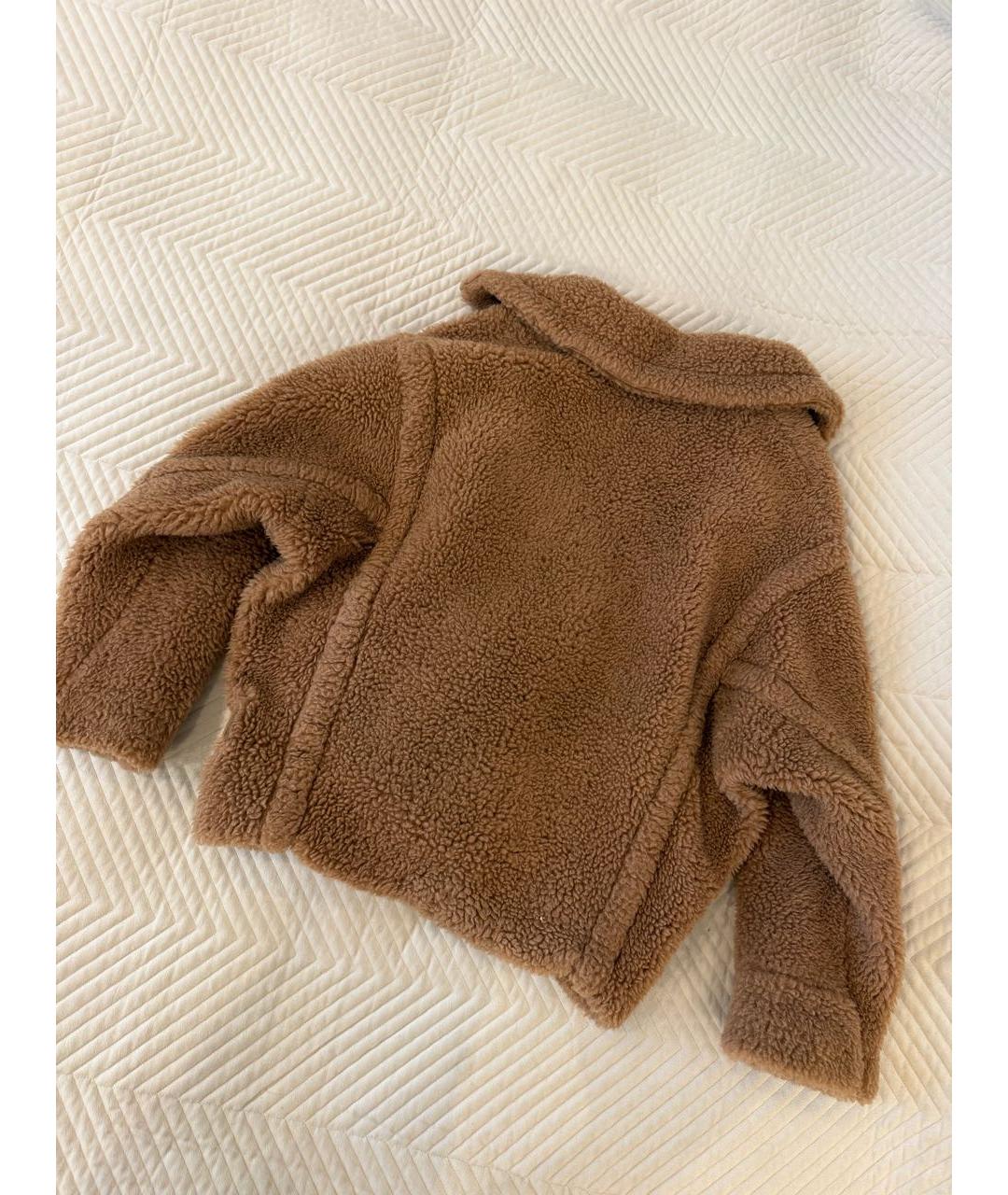 MAX MARA Коричневая шерстяная шуба, фото 2