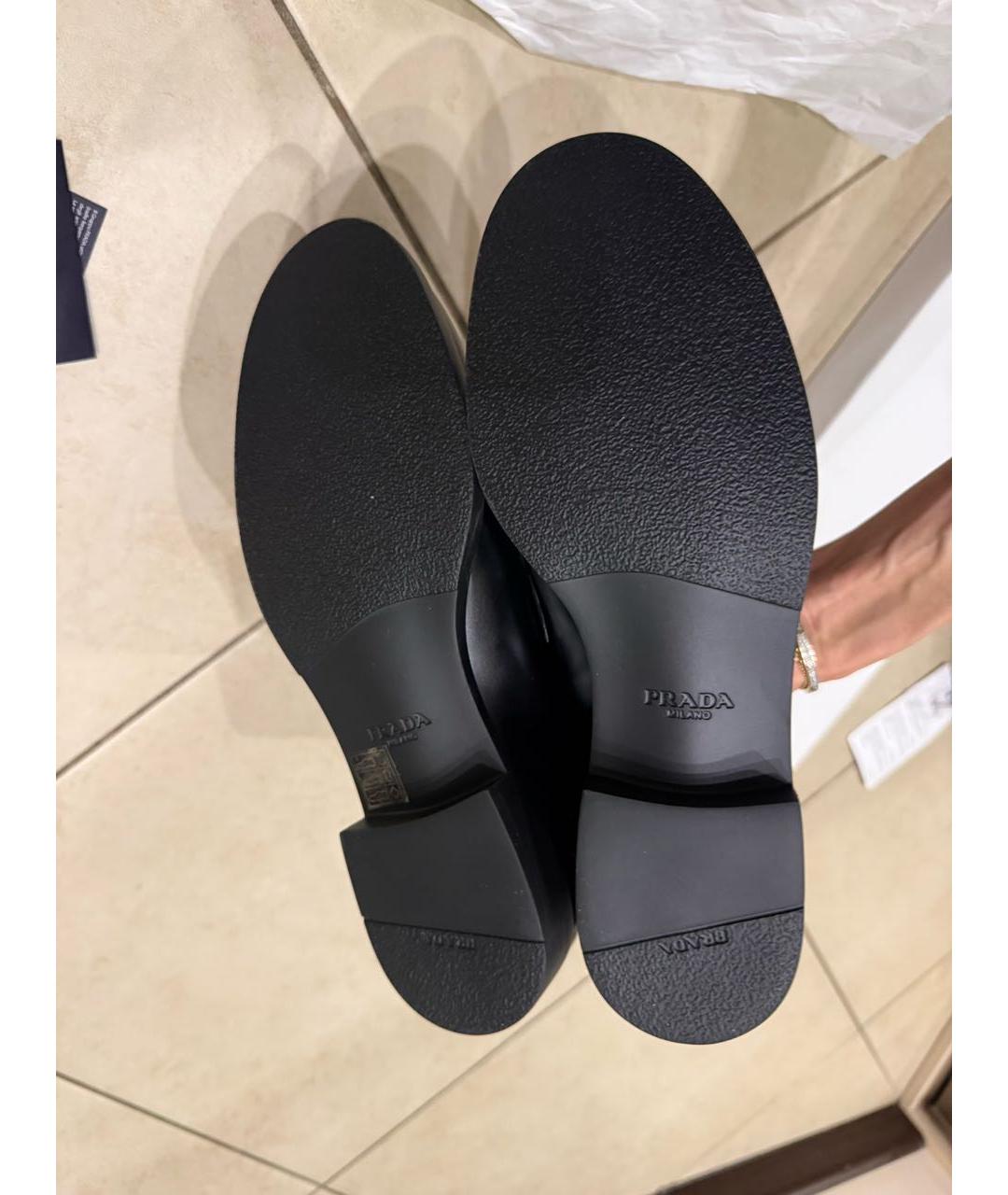 PRADA Черные кожаные лоферы, фото 7
